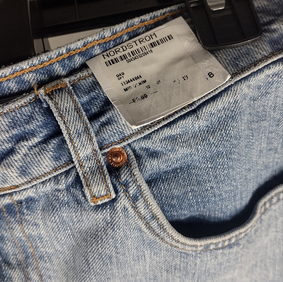 Topshop Ripped A line Mom Shorts In Mid Blue Size 8 NWT - Picture 9 of 11